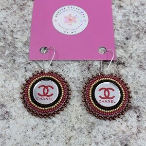 Handmade Beaded Statement Earrings